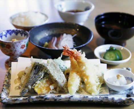 天ぷらお刺身御膳